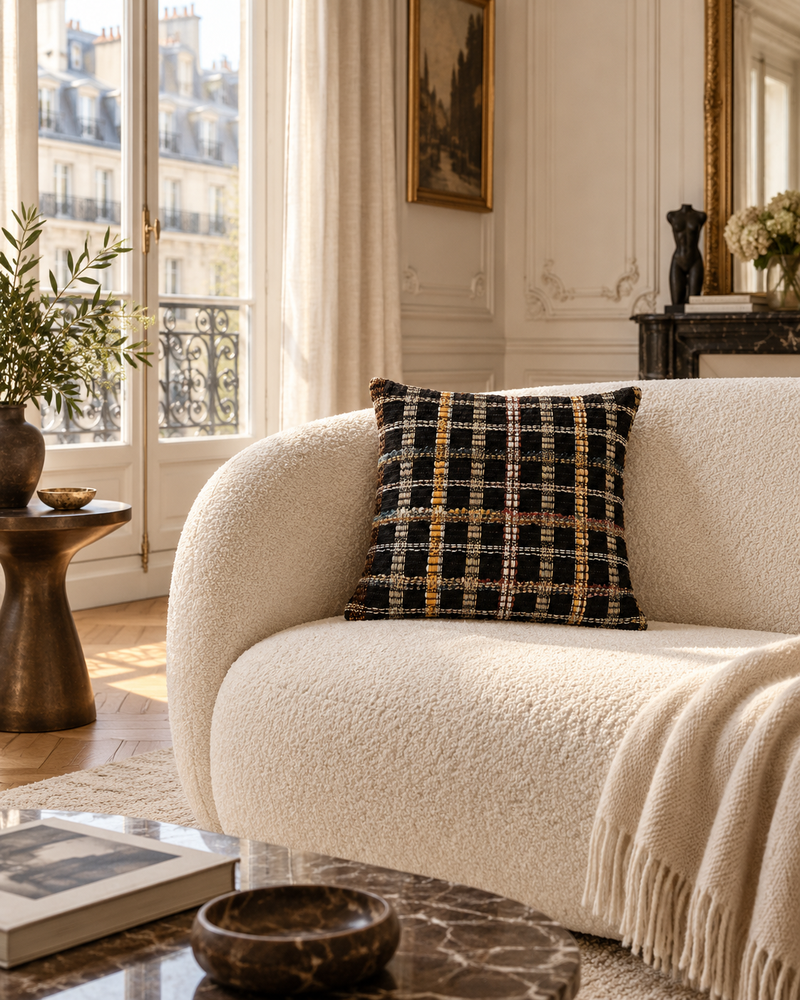 The Ethiquette Paris housse de coussin tweed 40x40