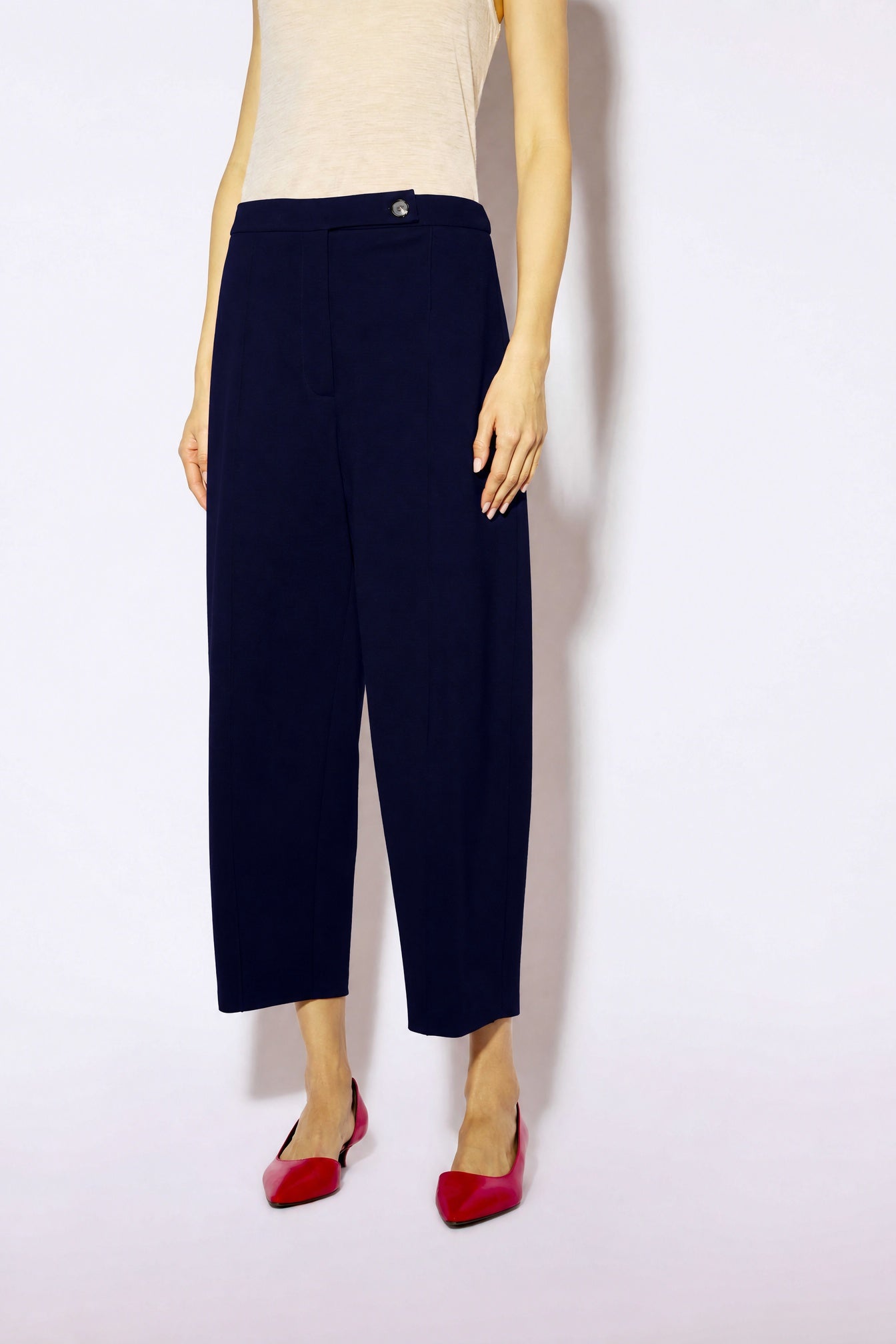 Liviana Conti Adam pantalon cropped noir droit