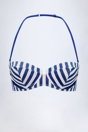 Oh Polly Swim Haut bikini Ascona balconnet bleu marine rayé