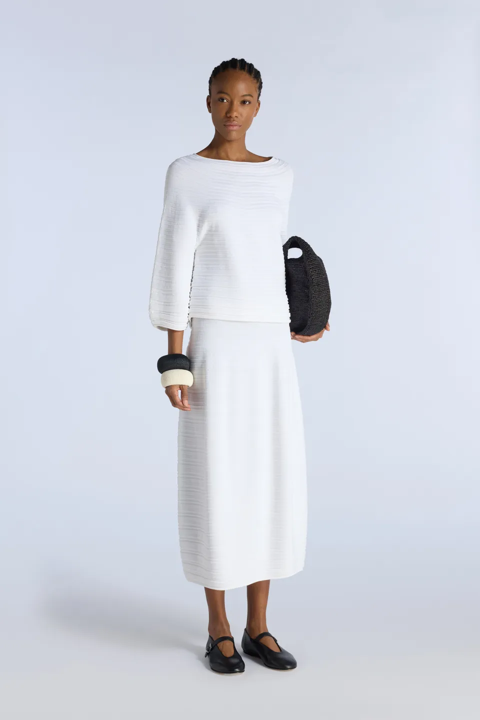 Liviana Conti Dedra jupe midi blanche viscose