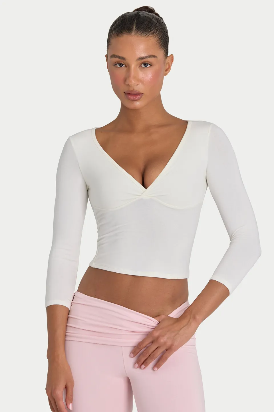 Oh Polly ButterCloud Top manches 3/4 coconut stretch