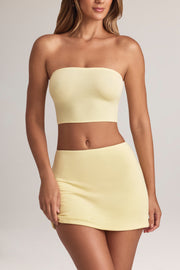 Oh Polly Verna Top Bandeau Crop Jaune Citron Modal