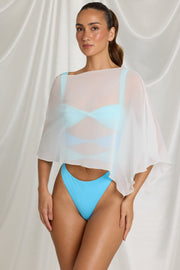 Oh Polly Zarayah poncho transparent coconut mousseline