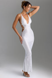 Oh Polly Magdalena robe maxi blanche sirène