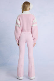 Oh Polly salopette ski imperméable rose poudré ceinture polaire