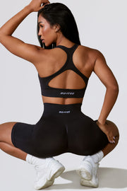Oh Polly Define Luxe Mindset brassière sport noire ajourée