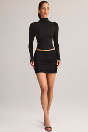 Oh Polly Cali 8640 mini jupe noire froncée modal