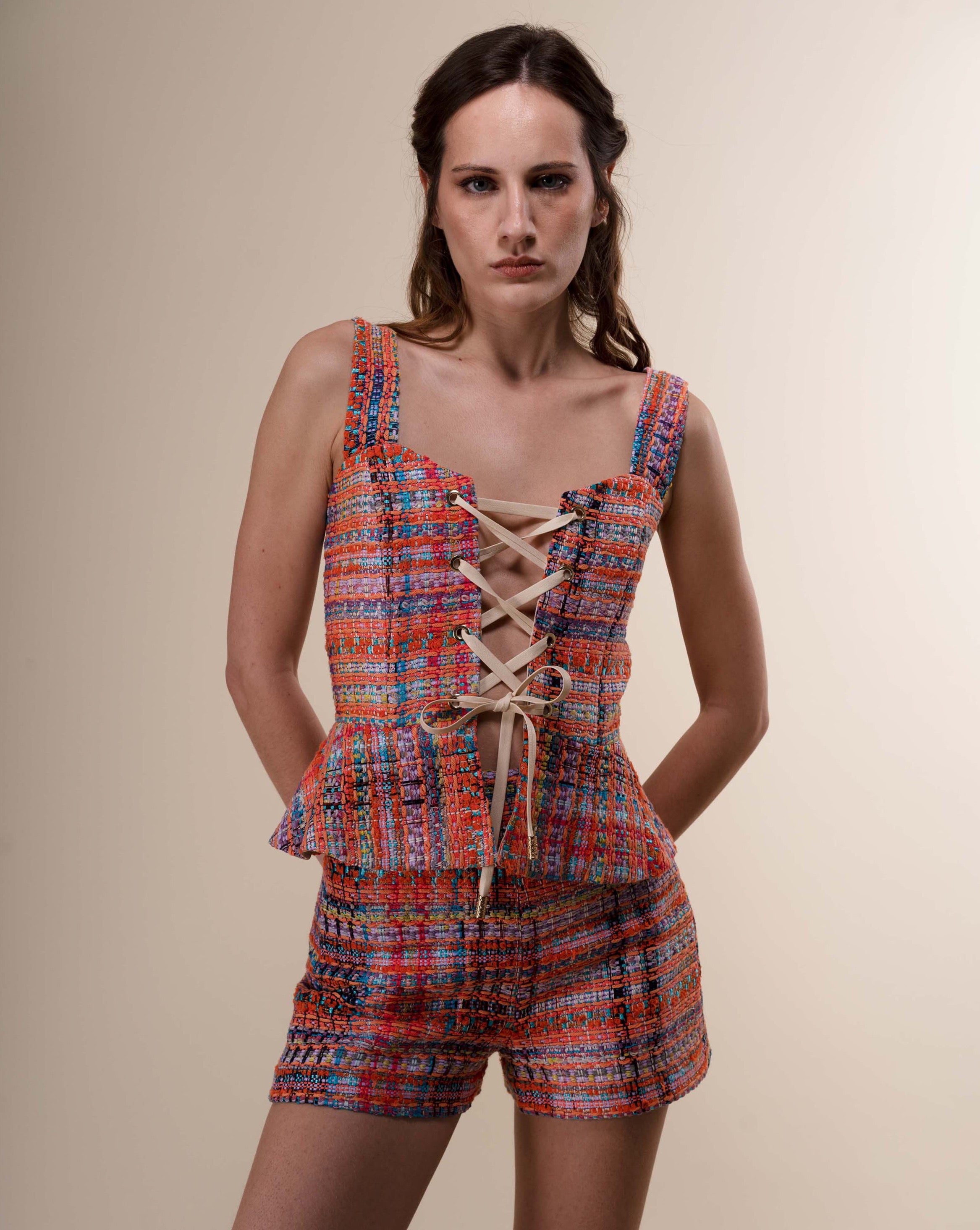 The Ethiquette Margaux Corset Artemis corset tweed XS