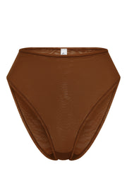 Oh Polly Intimates culotte taille haute chestnut mesh sans couture