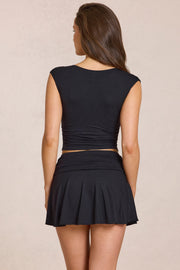 Oh Polly Nalia 16187 top noir décolleté modal