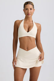 Oh Polly Bo+Tee Soft Active Mini Jupe-Short Vanille
