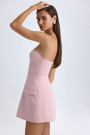 Oh Polly Arta robe bustier mini rose mauve corset