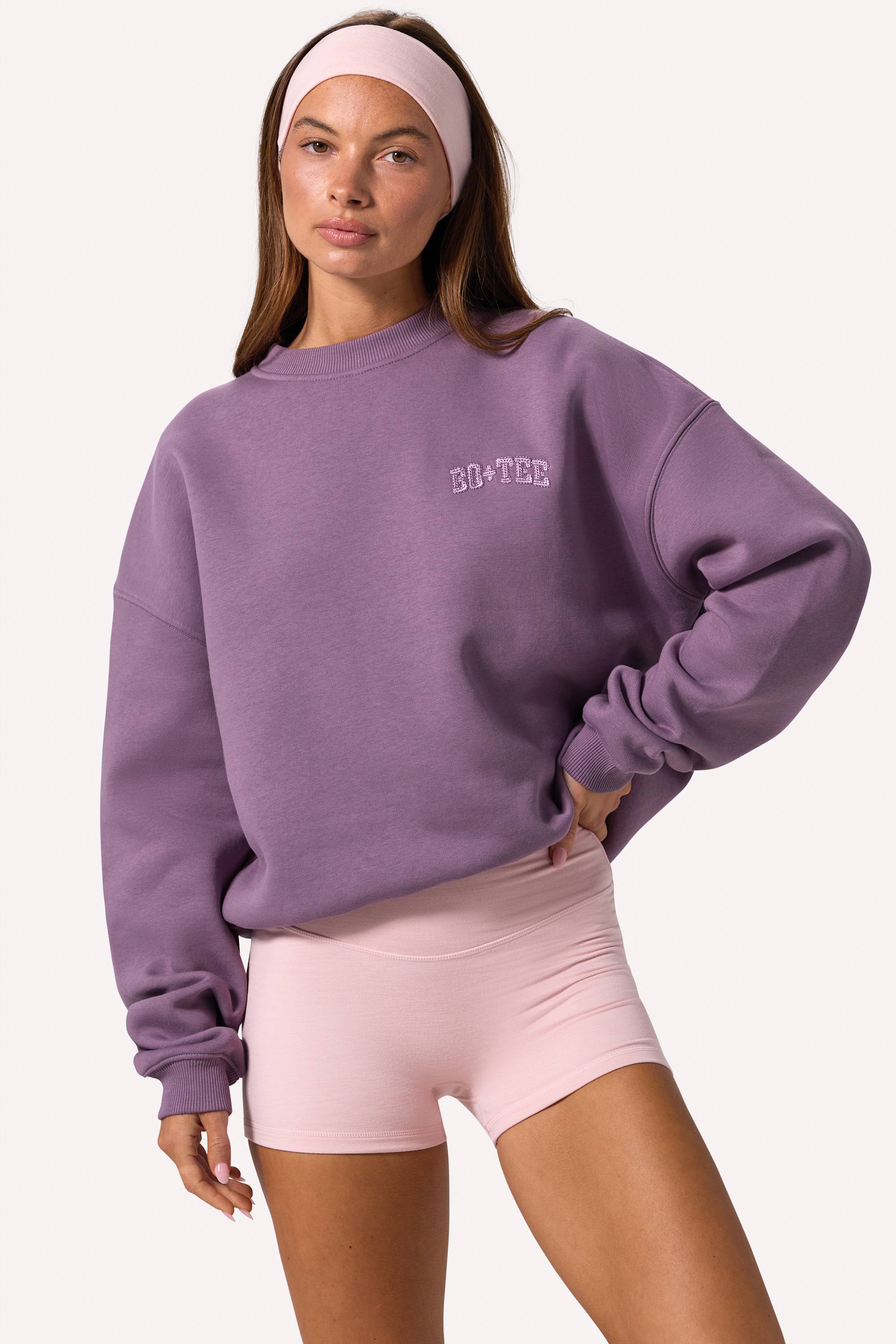 Oh Polly Knitwear sweat oversize dusk coton logo
