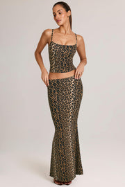 Oh Polly Avenley jupe maxi sirène léopard modal