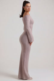 Oh Polly 12475 Terneigh robe maxi maille taupe