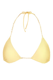 Oh Polly Swim Tala haut bikini triangle jaune citron