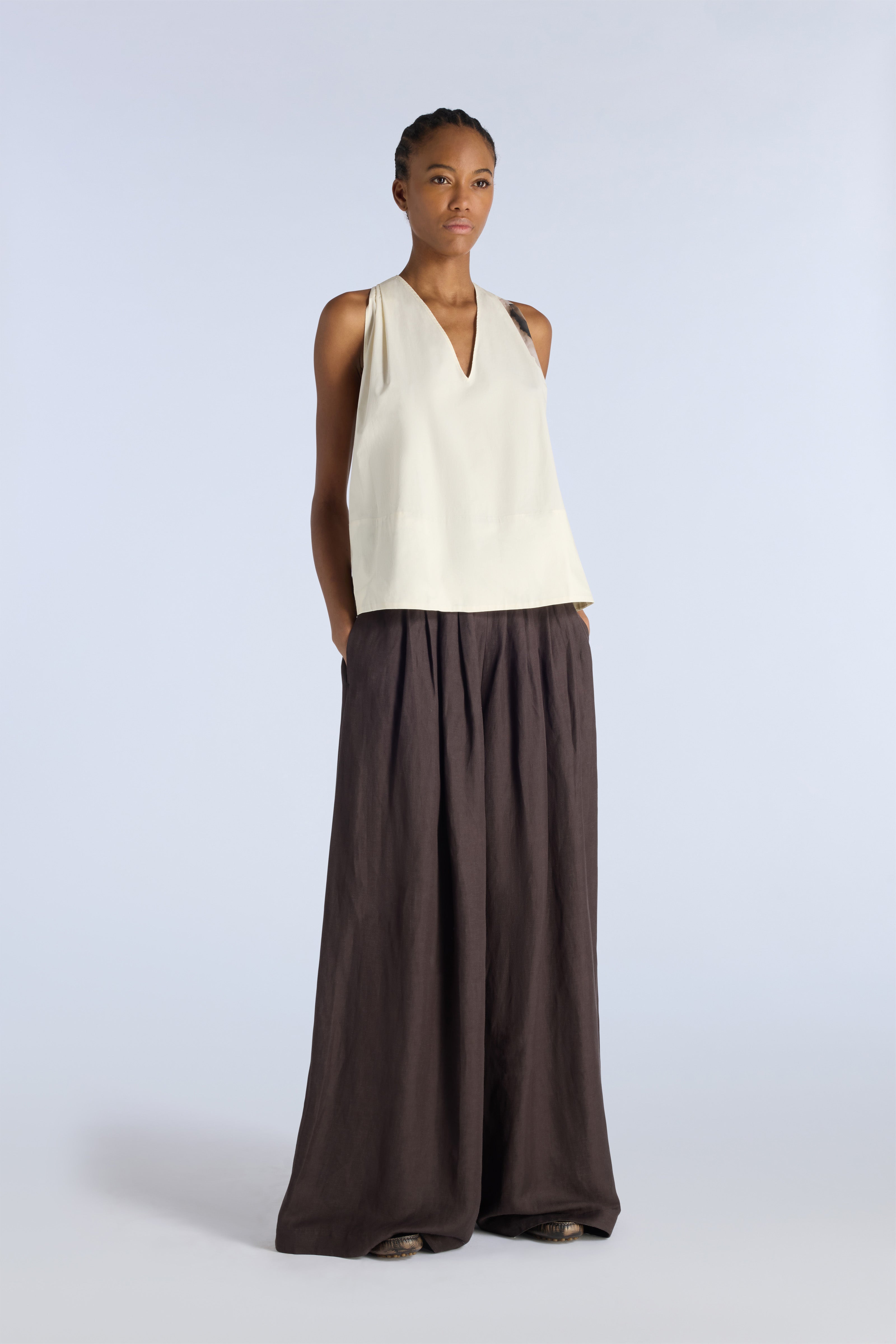 Liviana Conti Dakota blouse coton fleurie col V