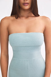 Oh Polly Chunky Knit Bandeau BT1142 combinaison sarcelle coton
