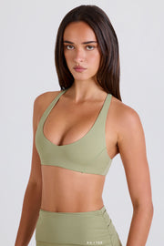 Oh Polly Bo+Tee Crossback brassière matcha col V