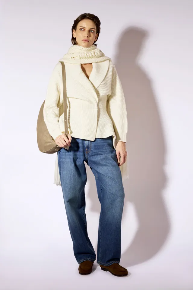 Liviana Conti Lacey cardigan cachemire pierre XS-XL