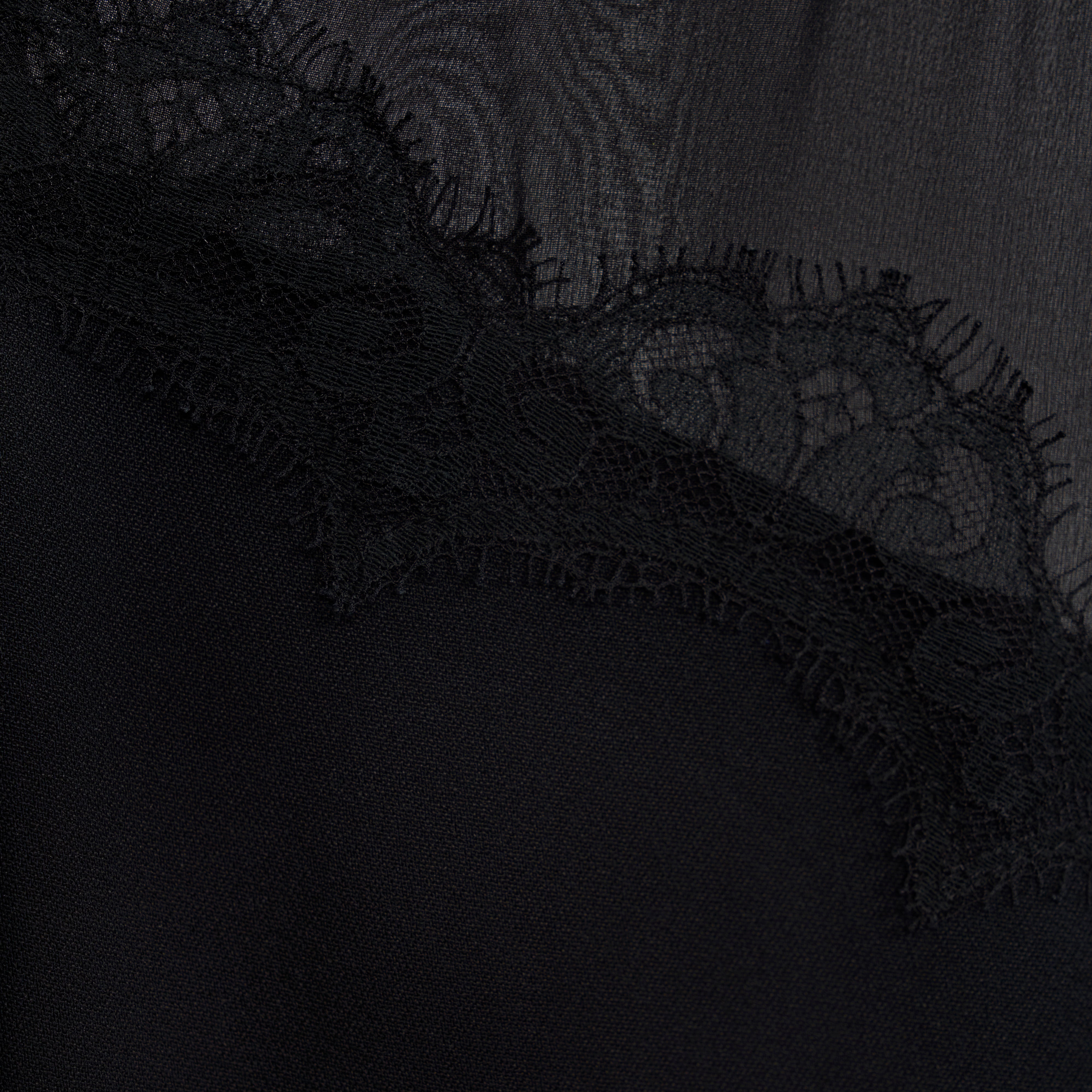 Alessandra Rich Cady Silk Georgette Midi Dress robe noire 36-46