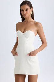 Oh Polly Arta Mini Robe Vanille Bustier Corset