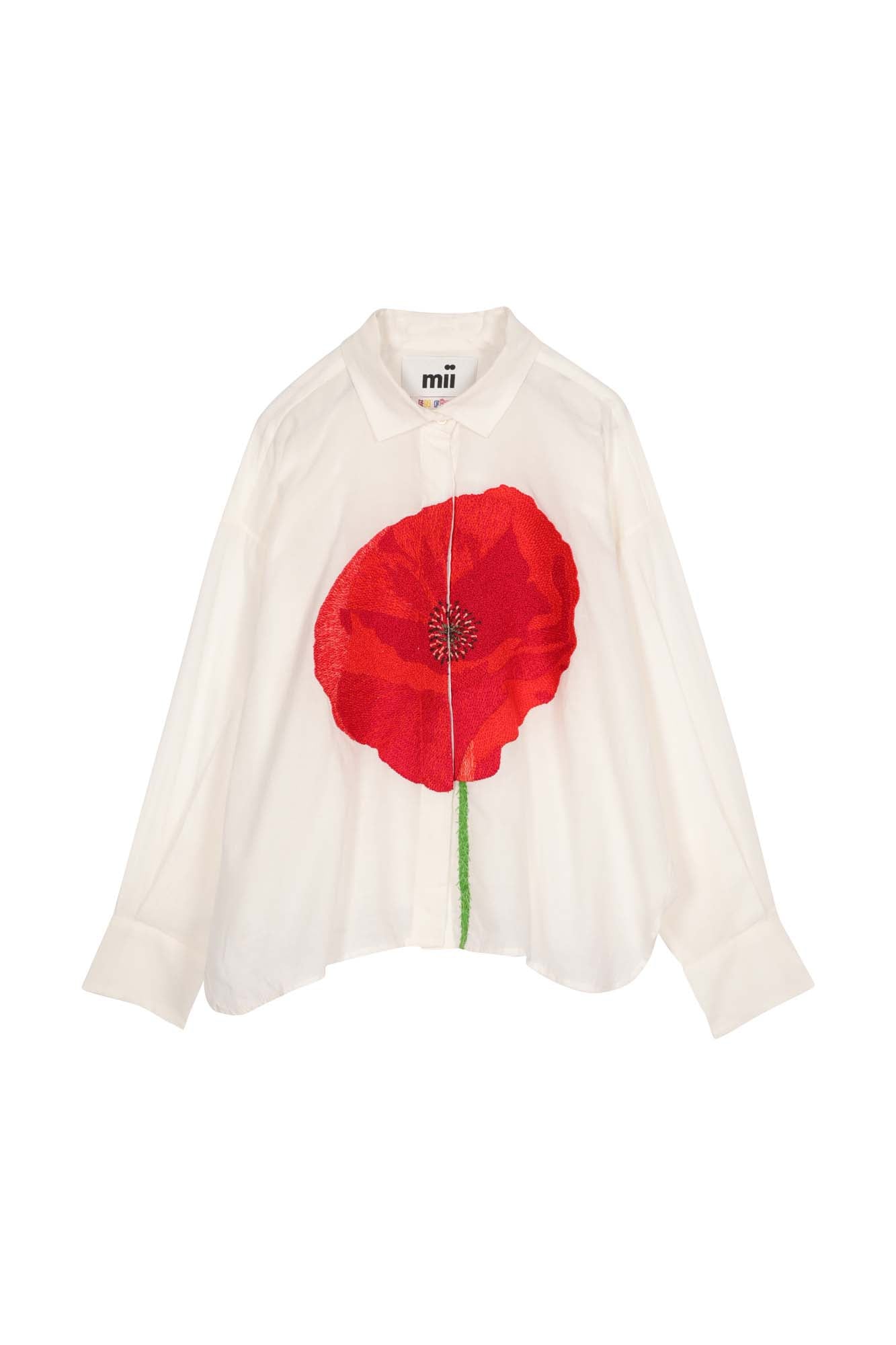 MII Les iconiques chemise Greta Coquelicot chemise coton XS à XL