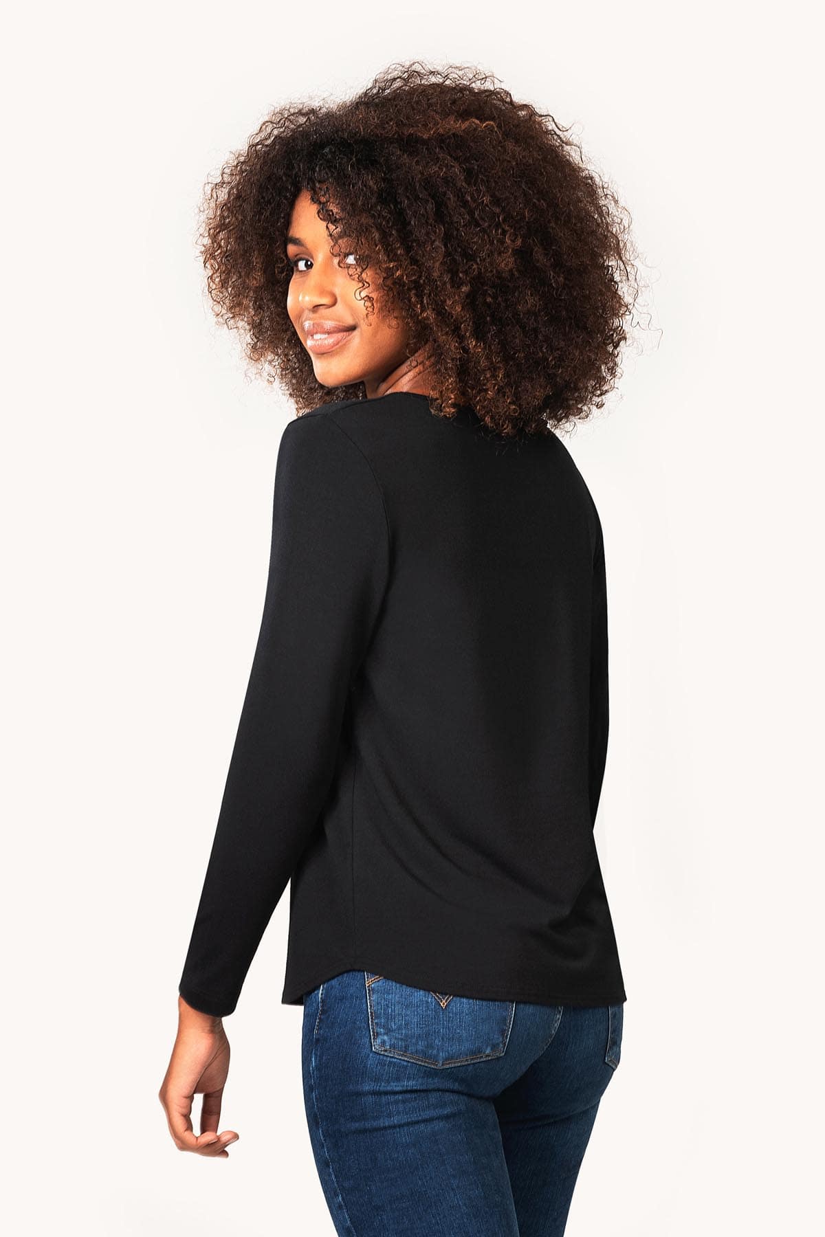 Thelma & Rose Ondine top manche longue noir 36