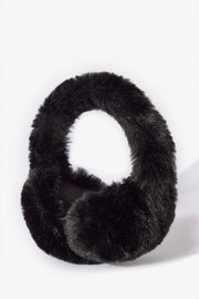 Bo+Tee Cache-Oreilles Fausse Fourrure Noire Hiver