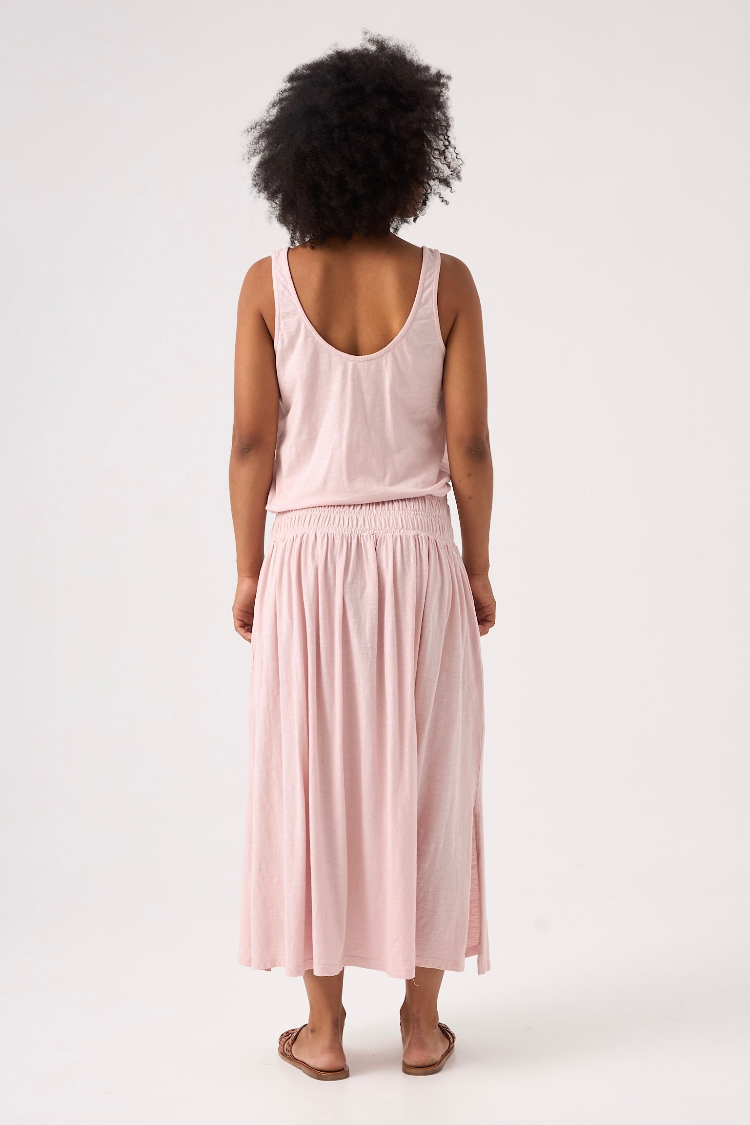 Chicosoleil Wendy jupe longue coton rose romance