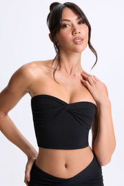 Oh Polly Edie haut bandeau twist noir modal