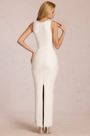 Oh Polly Nayeli 16149 Robe Maxi Pearl Jersey Ivoire