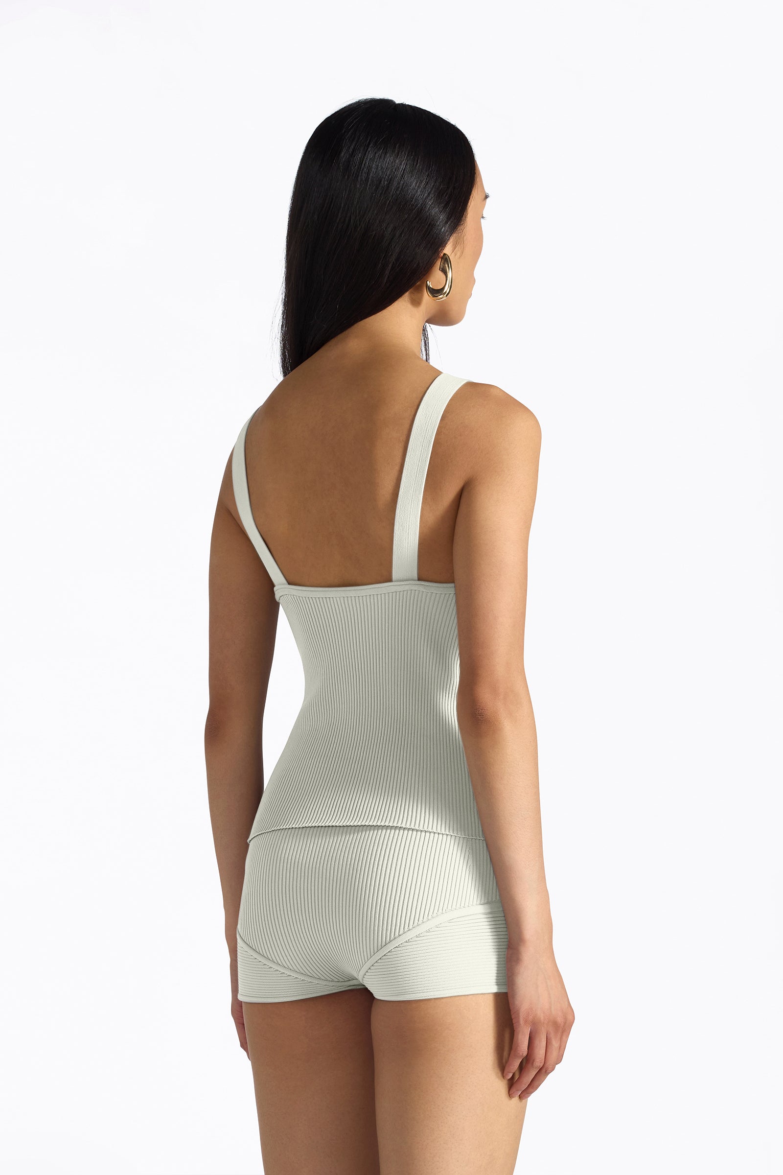 Liviana Conti Amy top femme gris perle bustier nylon