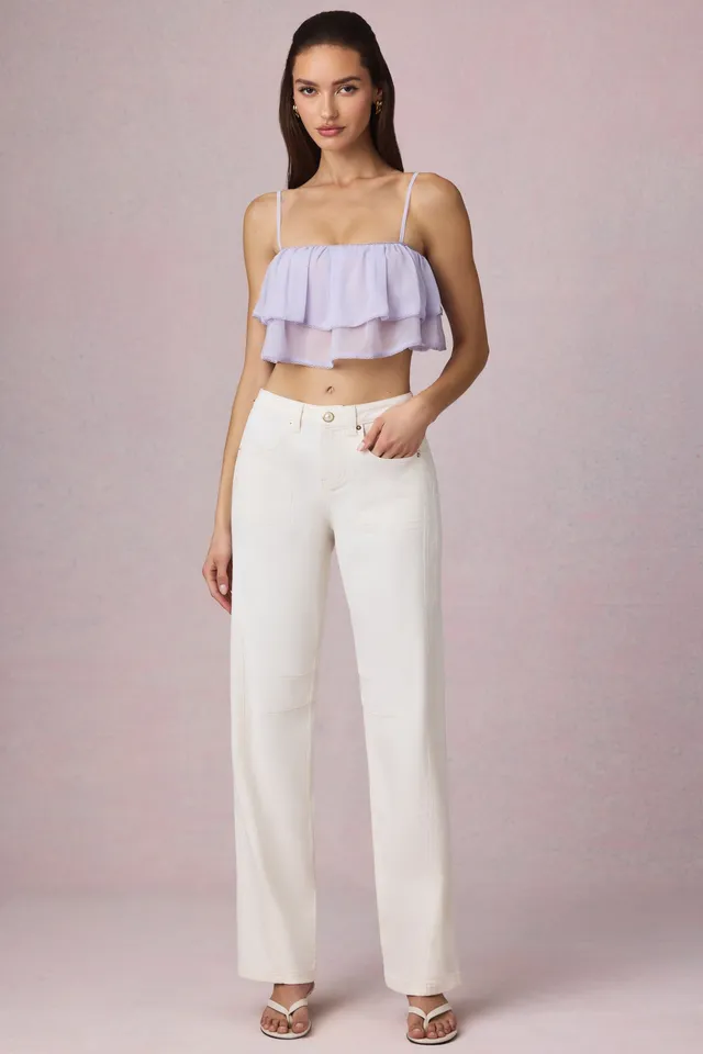 Oh Polly Bobbi 13841 jean barrel écru taille mi-haute