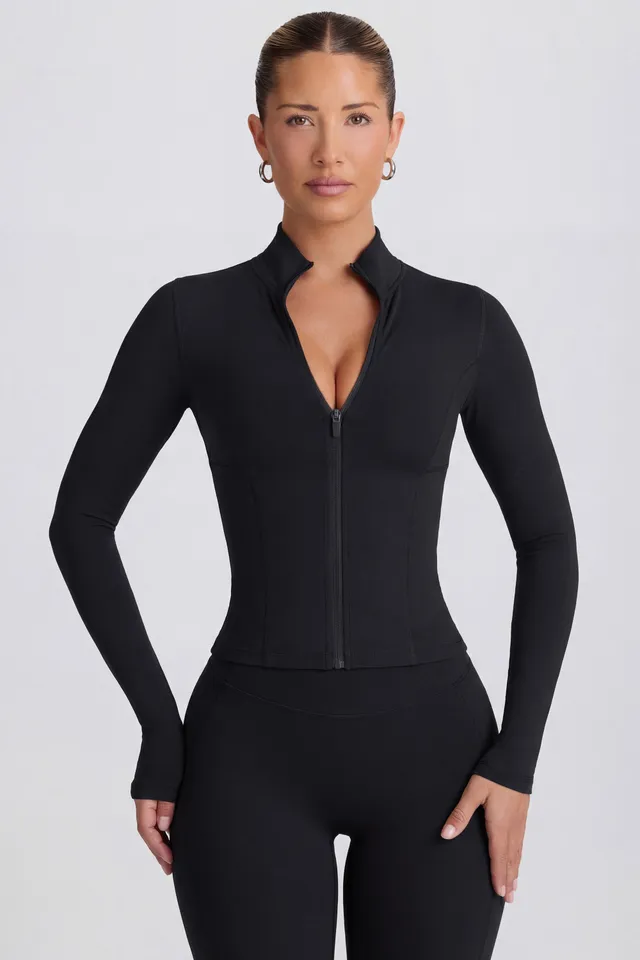 Oh Polly Bo+Tee Soft Active veste zippée noir BT0698
