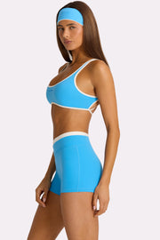 Oh Polly Bo+Tee Soft Active Short Bleu Électrique Anti-Transparence