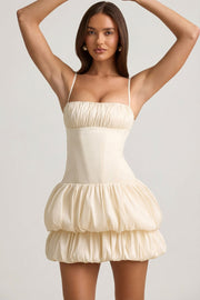 Oh Polly Clarice 12015 mini robe satin ivoire corset