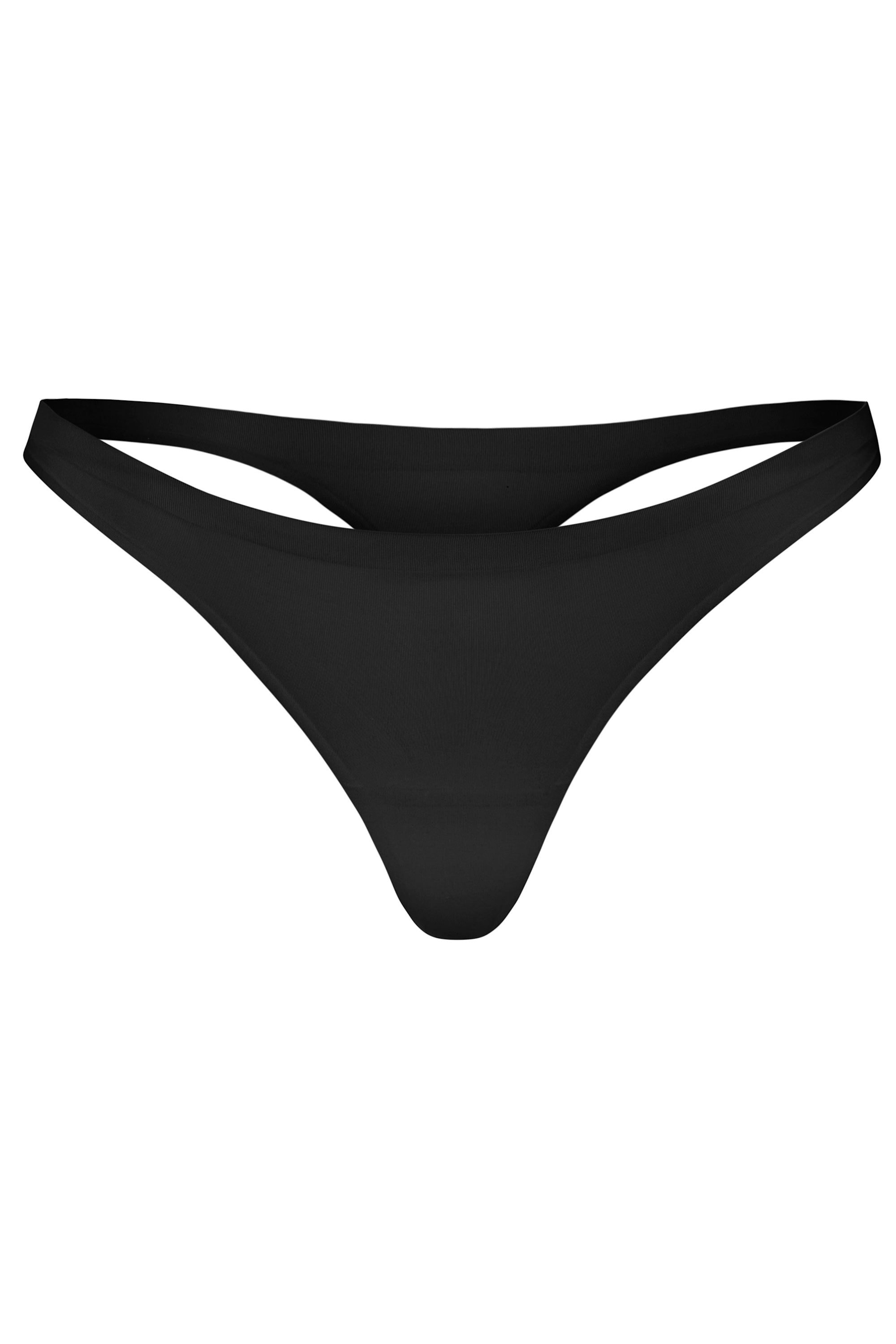 Oh Polly 15969 string noir sans coutures sculptant