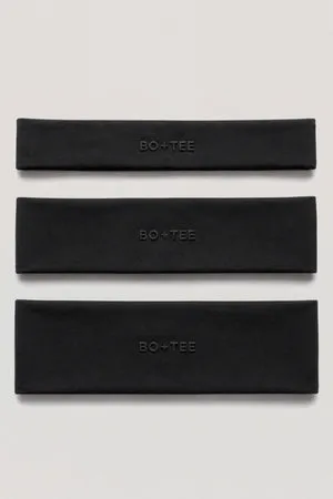 Bo+Tee Bandeau Sport Noir Lot 3 Largeurs Stretch