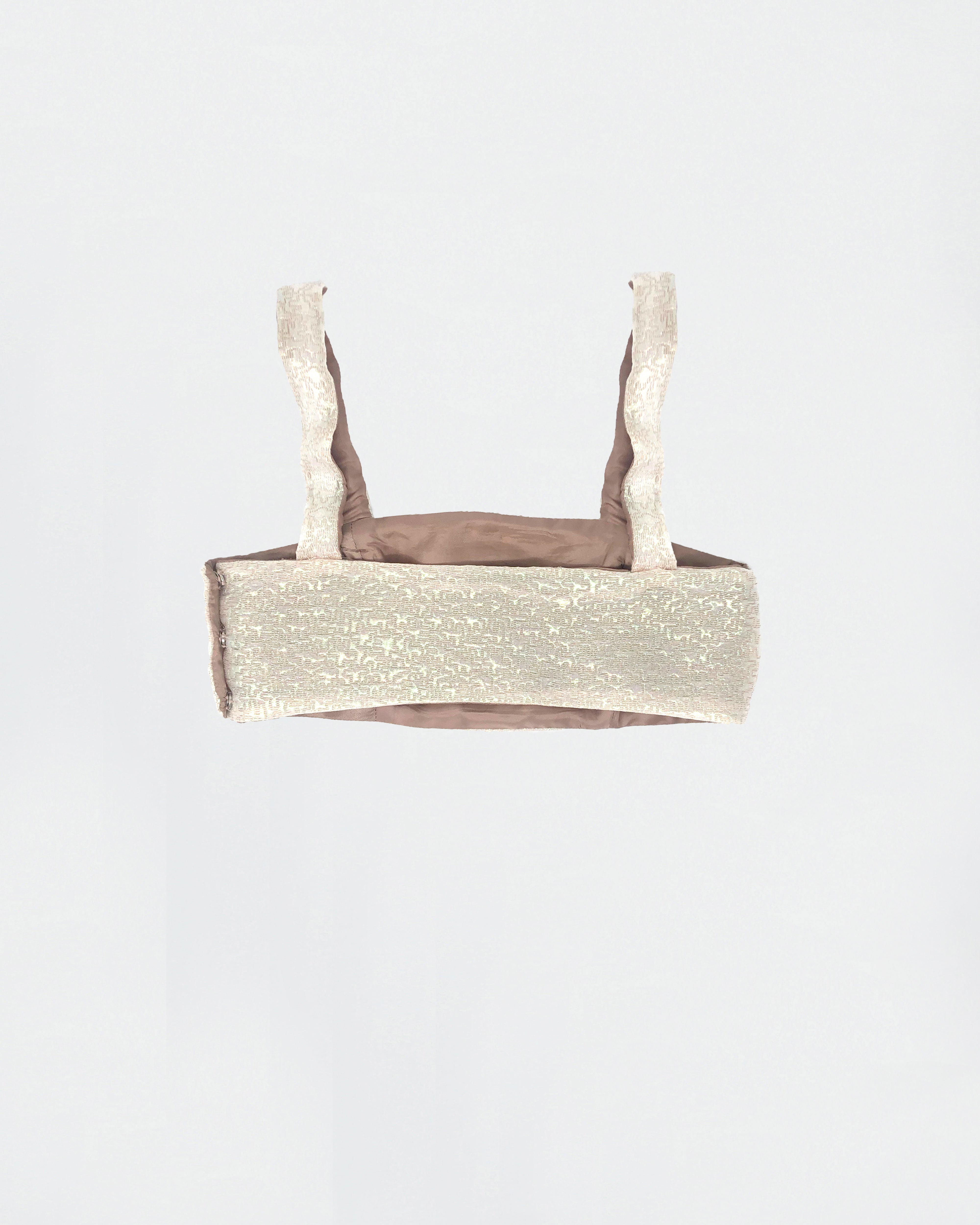 The Ethiquette Valentine crop top en jacquard