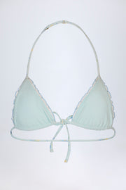 Oh Polly Swim Noia haut bikini triangle bleu fleuri micro
