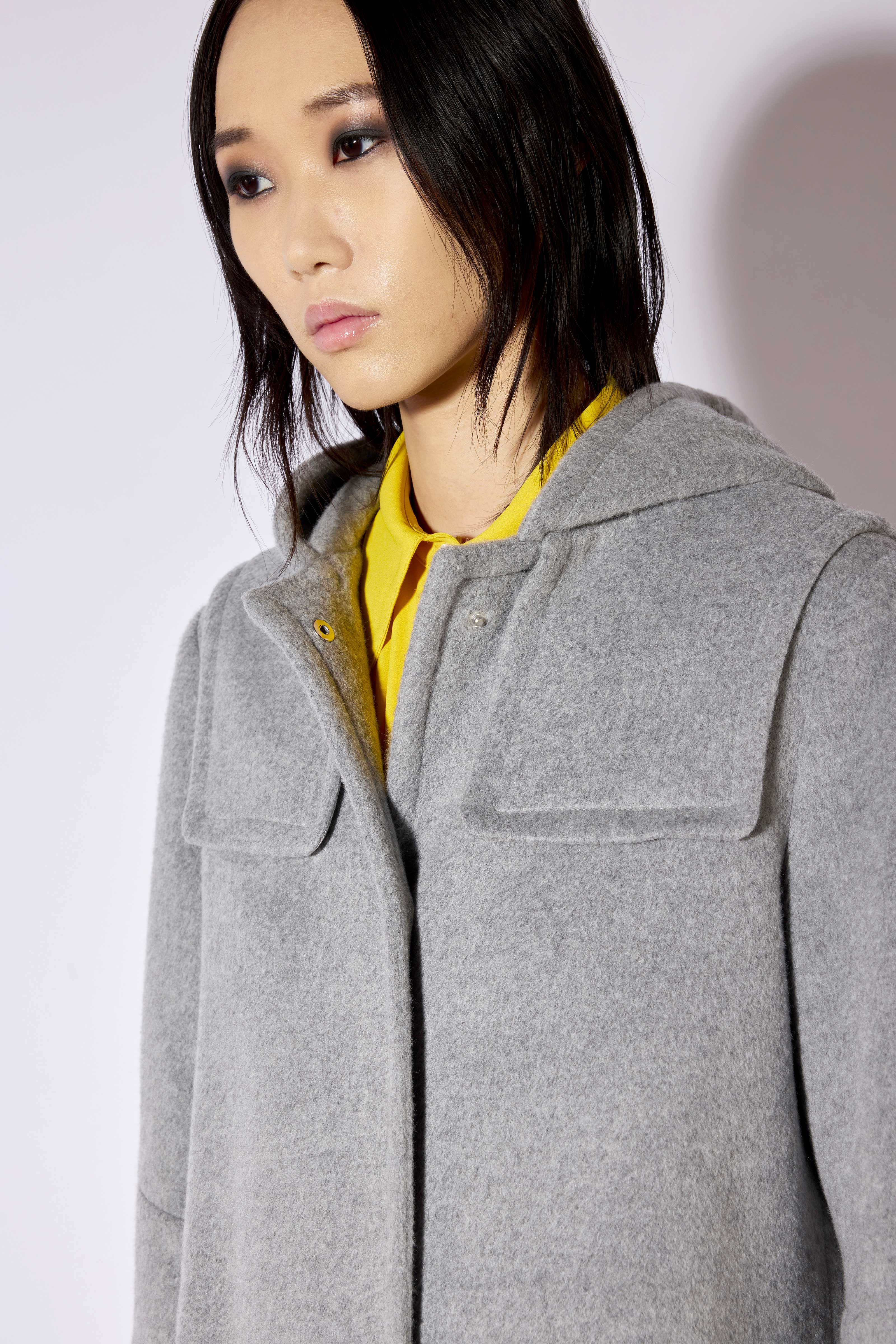 Liviana Conti Nelson manteau gris mélangé cachemire