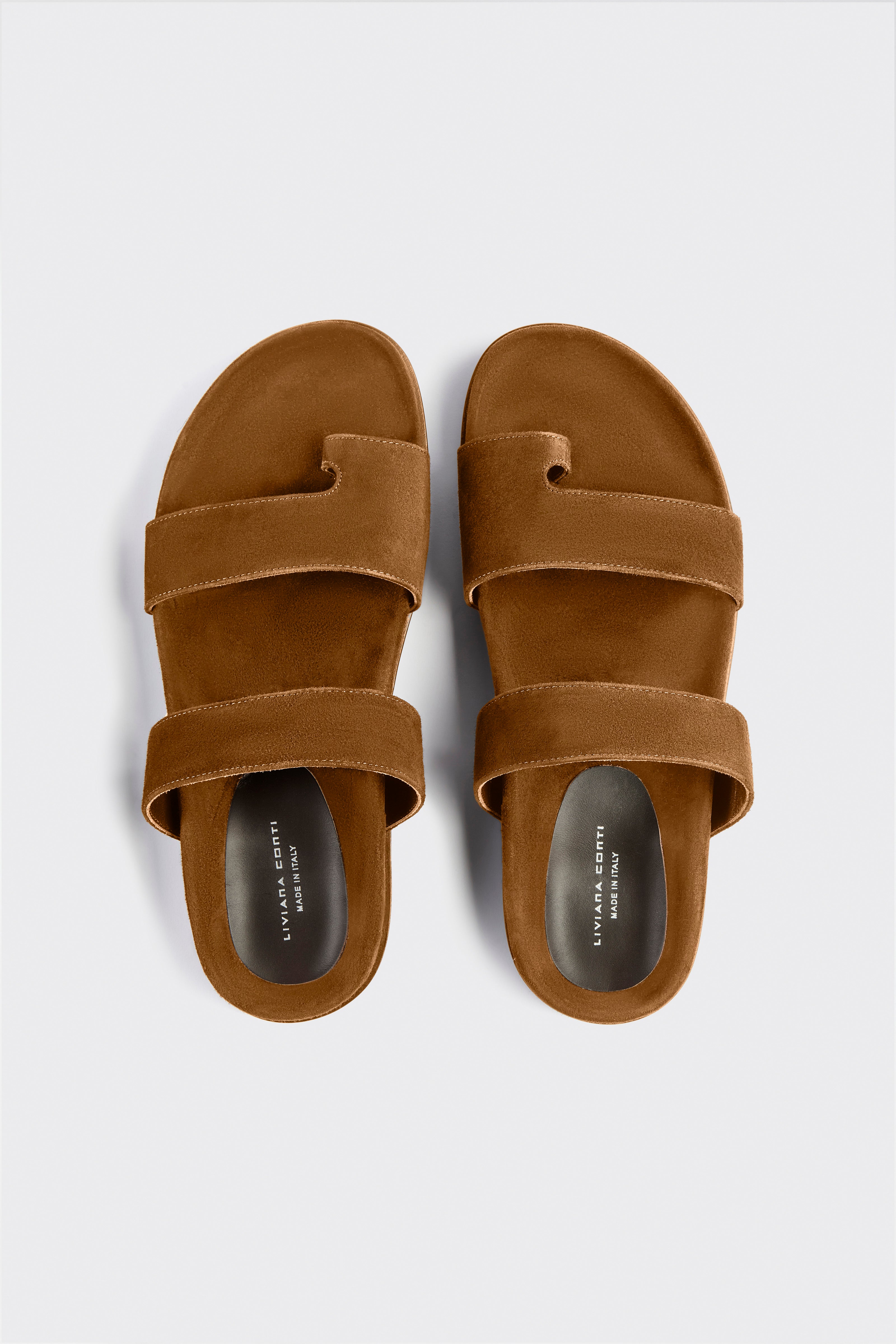 Liviana Conti Maggie mules plates Brandy daim