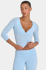 Oh Polly ButterCloud Top manches 3/4 sky stretch
