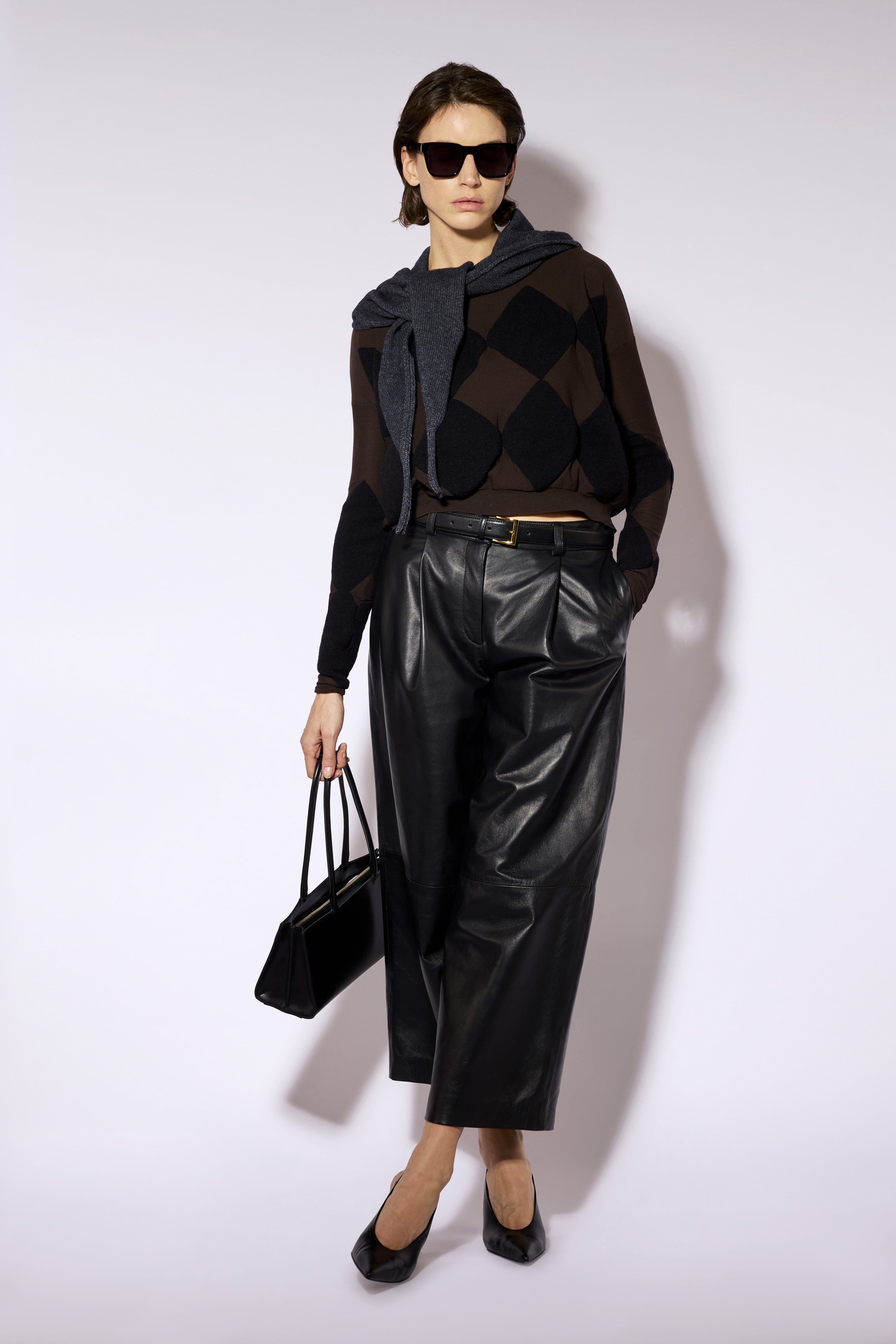 Liviana Conti Maglieria Maglia Hedy pull noir losanges