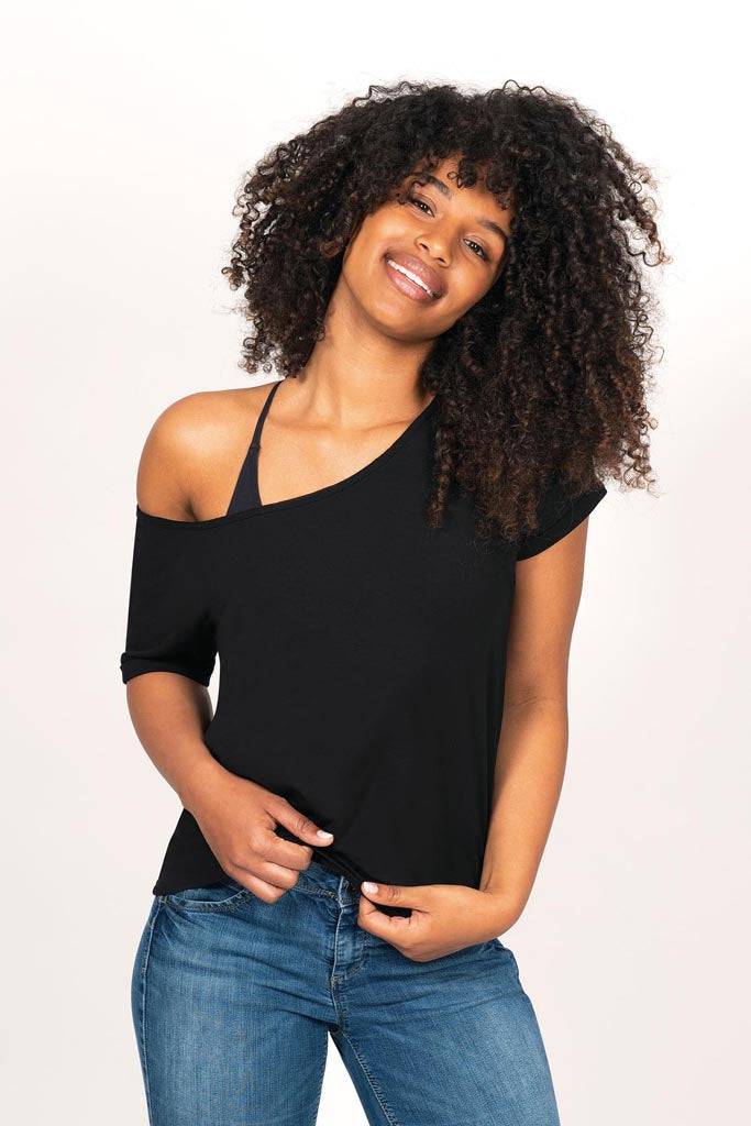 THELMA & ROSE Tess top noir T1 col danseuse