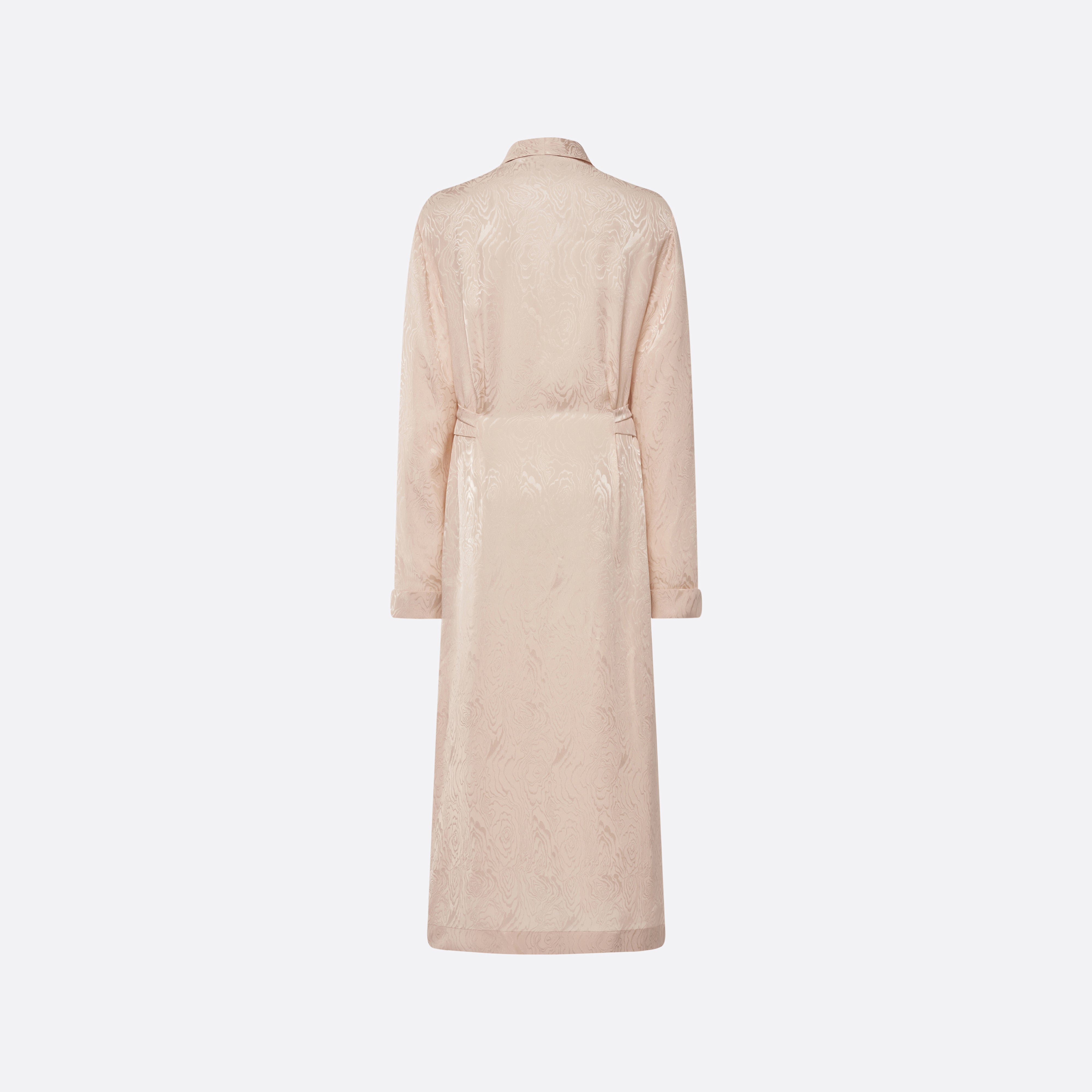 Alessandra Rich robe soie blush jacquard ceinture