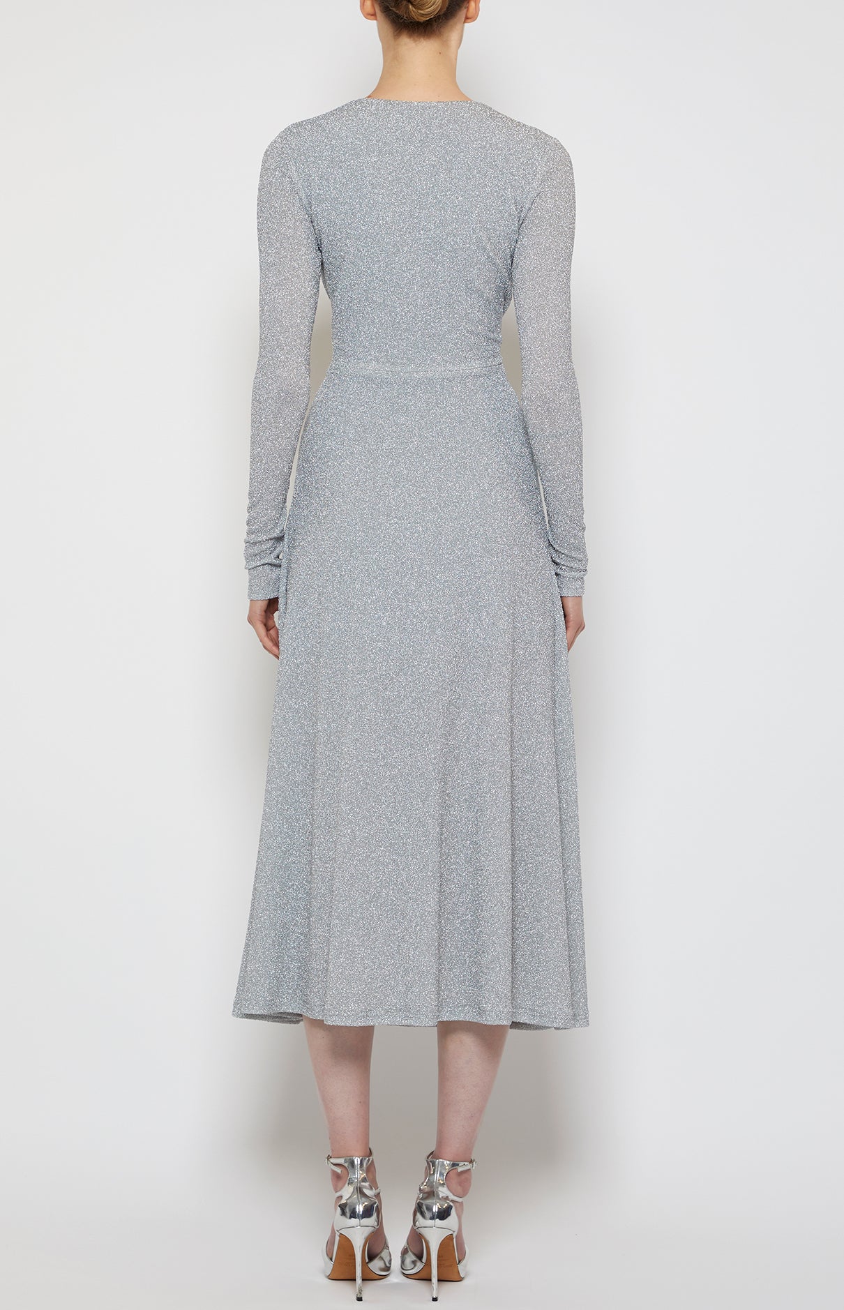 Prabal Gurung Twist Sparkle Dress robe silver