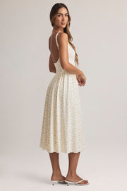 Oh Polly Aireen robe midaxi floral col carré