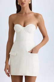 Oh Polly Arta Mini Robe Vanille Bustier Corset